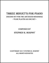 Three Short Minuet's for Piano (Second Set) piano sheet music cover